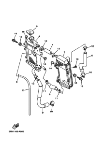 YZ125 YZ125R Радиатор и шланг