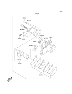  Rear brake(klx400-a1)