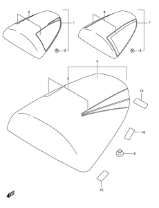 GSX-R600 Seat tail box