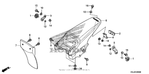 CRF100F Rear fender (crf80f'08-'09 / crf100f...