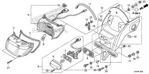 VT750C2B Задний фонарь