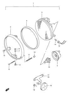 GSF1200S (ABS) Фара