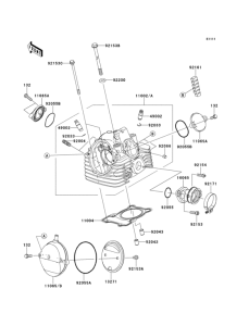 KLX125 Головка цилиндров