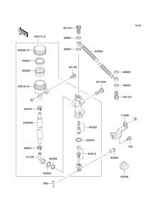 EX500 Задний торм цилиндр