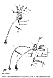 XV535JC Рулевые переключатели