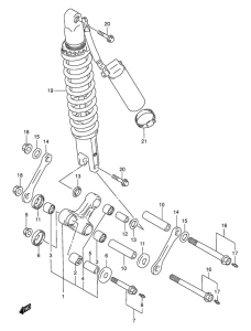 DR-Z250 Втулки заднего рычага