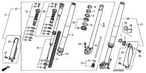  Вилка передней оси