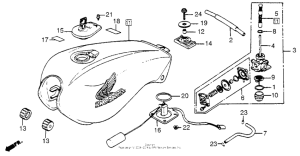 CB650SC Топливный бак
