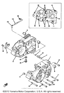 YZ100G Картер двигателя