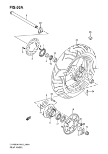 GSF650 (ABS) Rear wheel complete assy