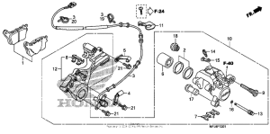 CBR600RR (ABS) Rear brake caliper (cbr600ra)