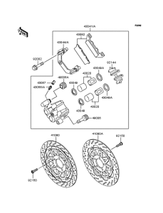 ZR400 Передний тормоз