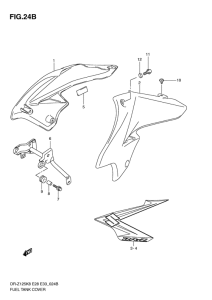 DR-Z125 Крышка топливного бака