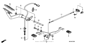 VTX1300T Педали