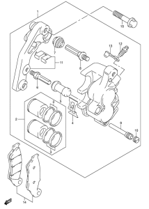 DR-Z400 Передний суппорт