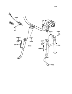 ZX400 Подножка