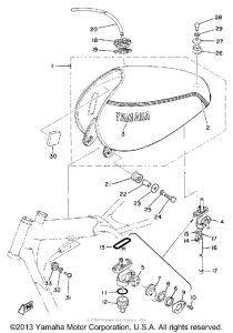 XT500H Топливный бак
