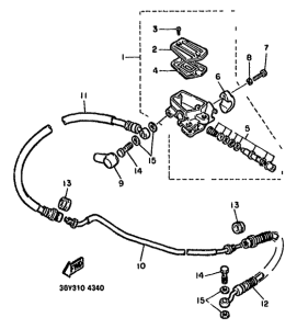 FJ1100 Передний торм. цилиндр 2