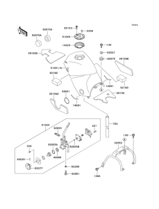 KLE500 Топливный бак