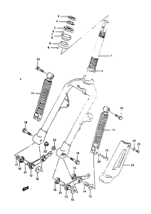 AH100 Вилка передней оси