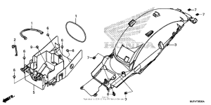 CTX700N DCT Задний бампер