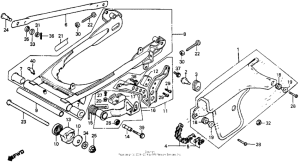 XR200 Swingarm + chain guard
