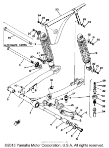 TY250D Rear arm-rear cushion-chain case