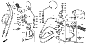 XL650V Switch / cable