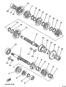 YZ125LC Трансмиссия