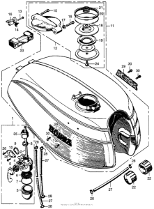 SL350 Топливный бак