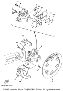 YZ125K1 Задний суппорт