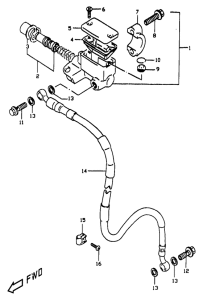 DR350 Передний тормозной цилиндр