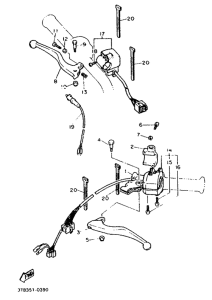 XT600EA Handle switch. lever