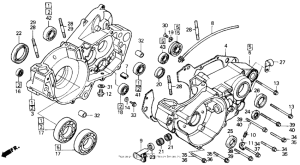CR500R Картер двигателя