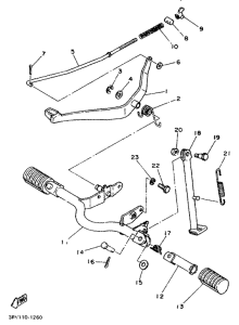 PW80 Stand. footrest