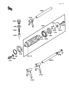 EX250 Валы и вилки переключения передач