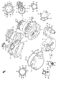GSX1300R Crankcase cover ass`y  (v