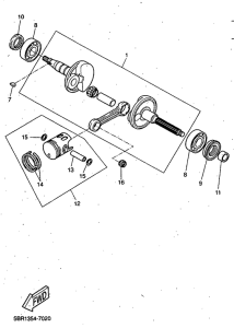 YQ50 Коленвал и поршень