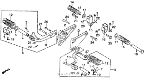 CM400 Подножки