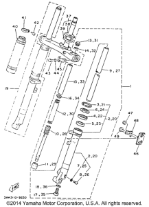 TW200EC Передняя вилка