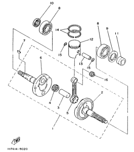 CT50S Коленчатый вал и поршни