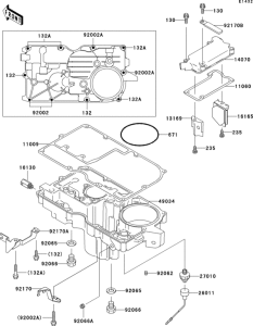 ZX1100 Поддон картера