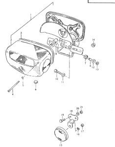 GS550 Задний комбинированный сигнал