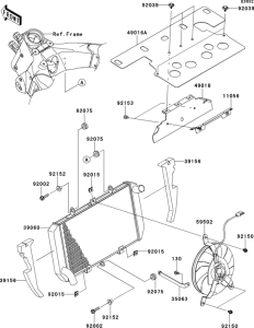 ZX1000 Радиатор