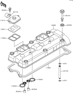 ZX900 Крышка головки цилиндров