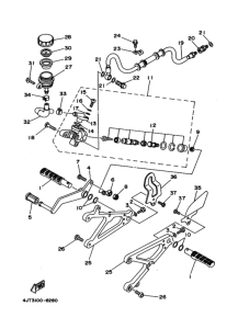 TZ125 Support reposepieds