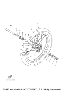YZ125D2 Переднее колесо