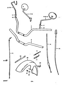 GS550 Handlebar - front fender