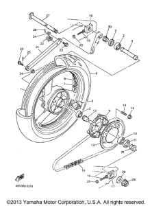 YZF1000RJC Переднее колесо