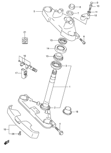 VL250 Кронштейн передней вилки